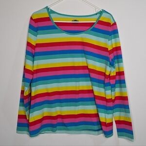 ✨3/$15 Frugi colorful striped long sleeve tshirts UK 18